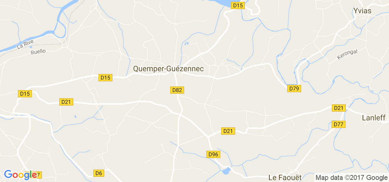 map de la ville de Quemper-Guézennec