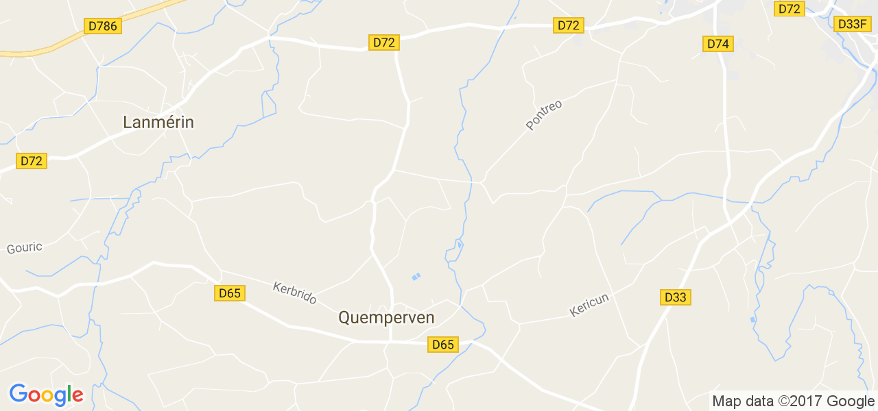 map de la ville de Quemperven