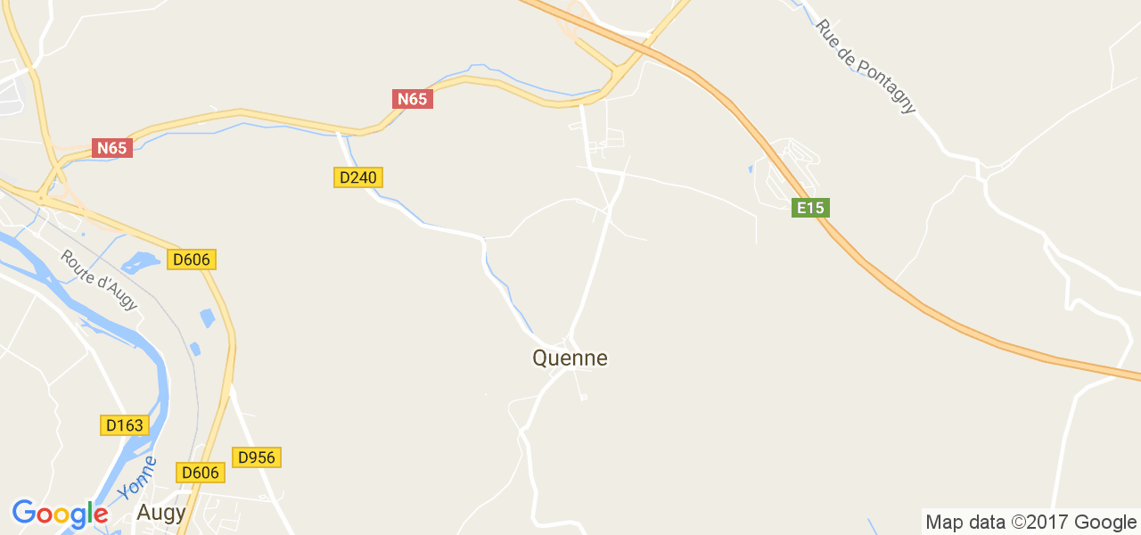 map de la ville de Quenne