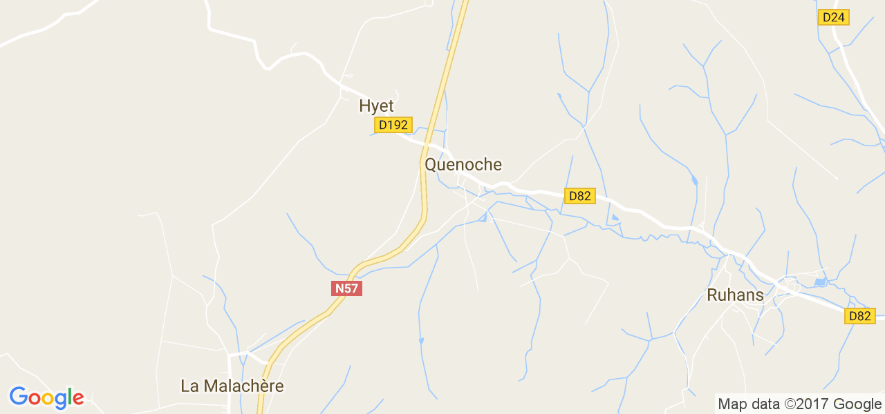 map de la ville de Quenoche