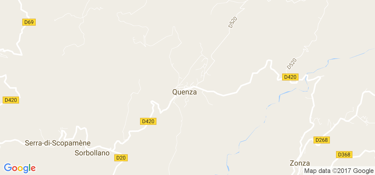 map de la ville de Quenza