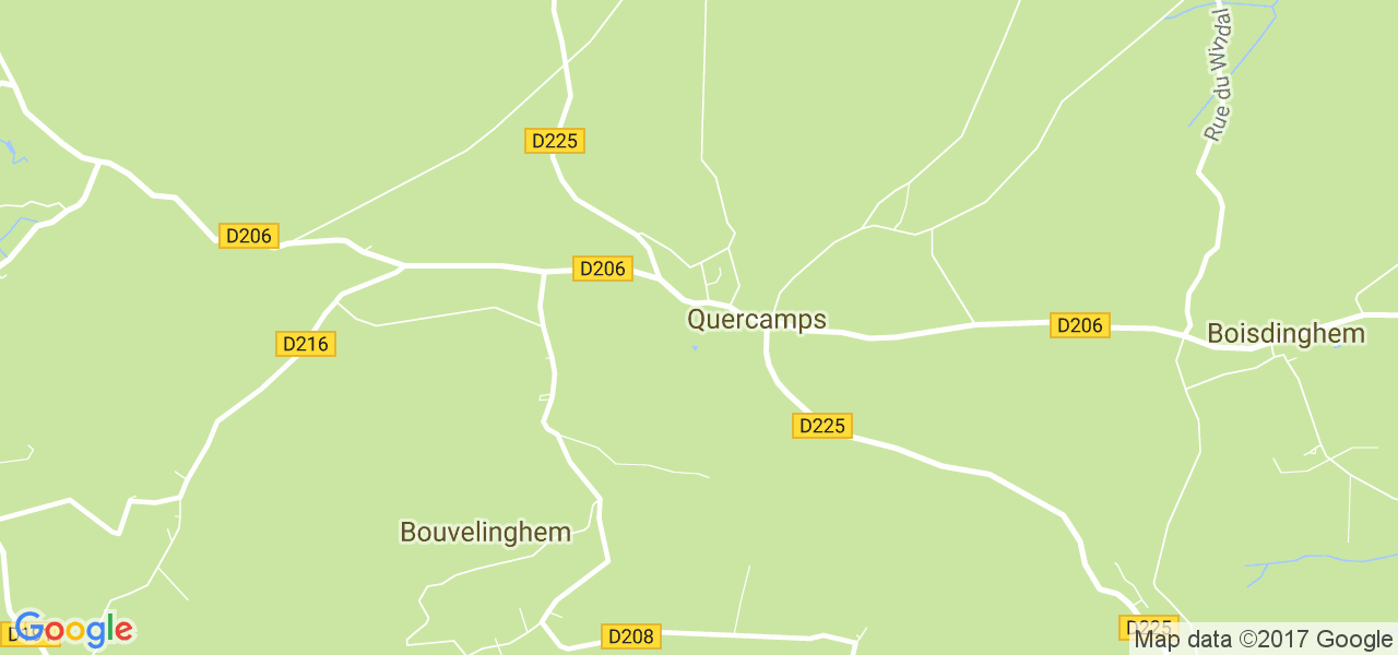map de la ville de Quercamps
