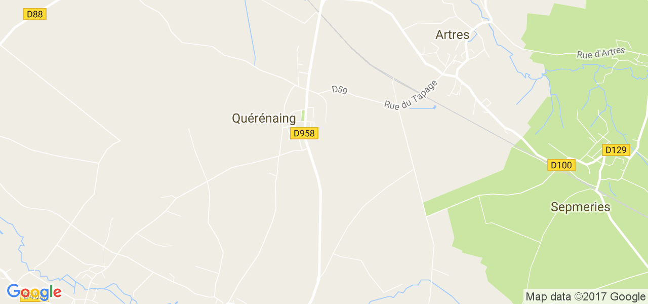 map de la ville de Quérénaing