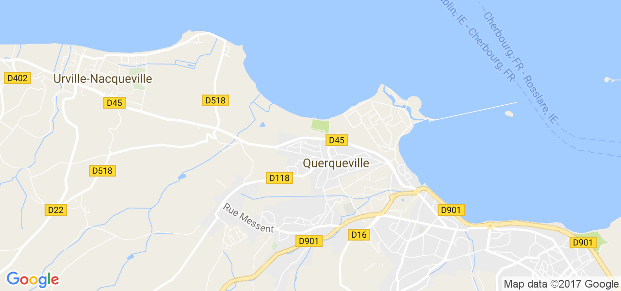 map de la ville de Querqueville