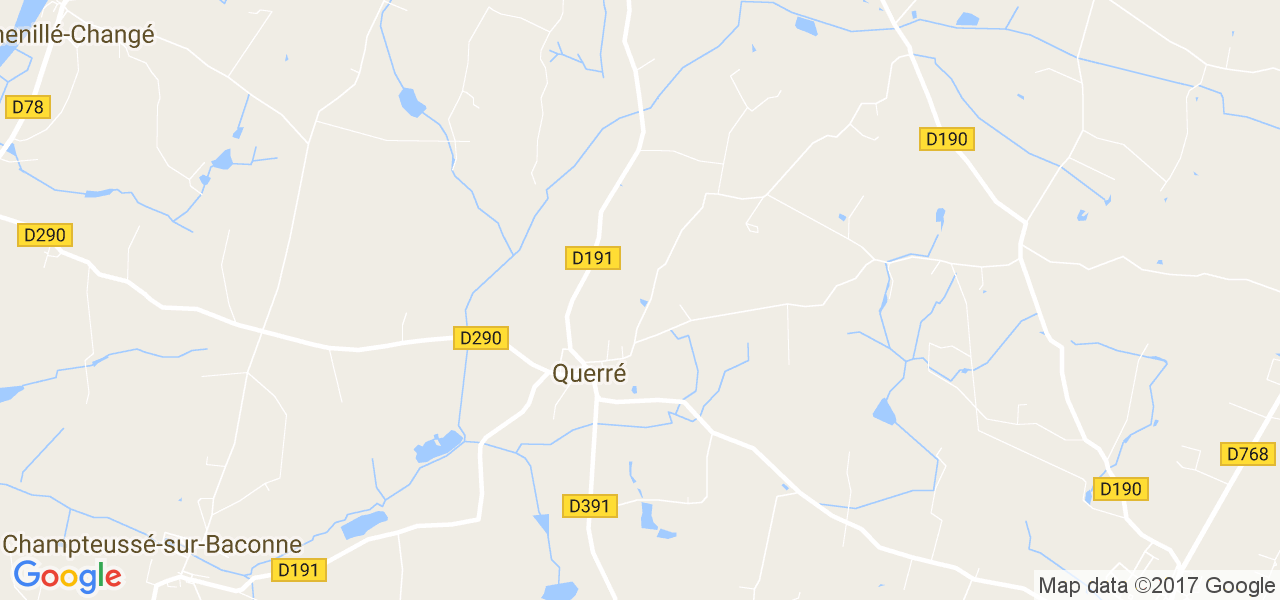 map de la ville de Querré