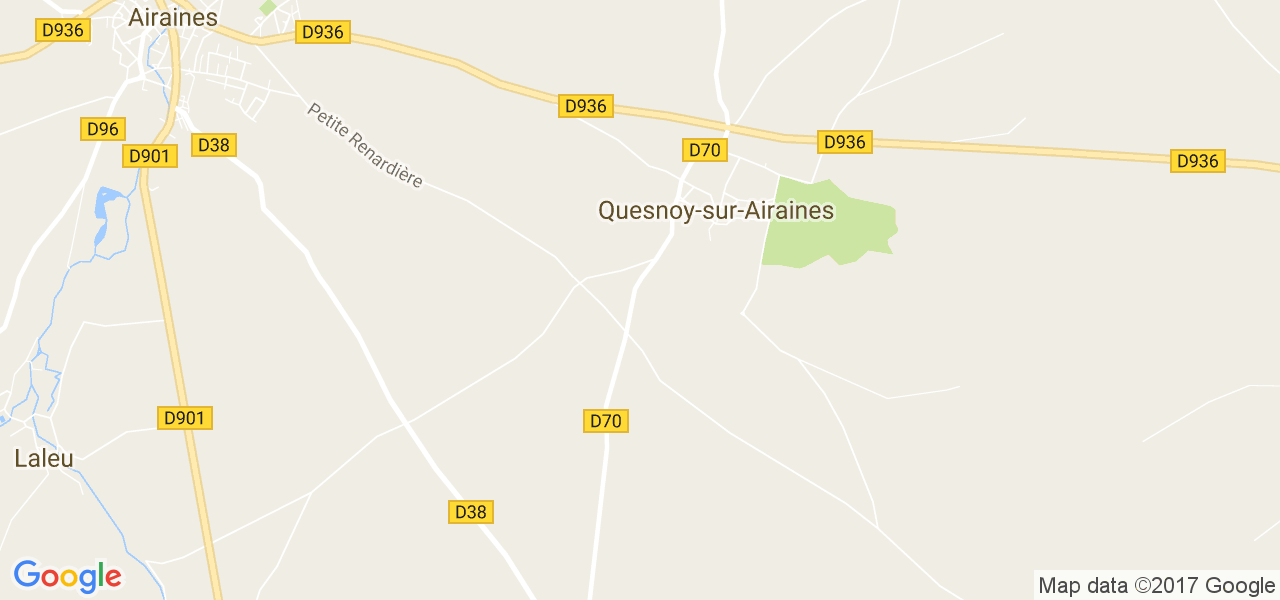 map de la ville de Quesnoy-sur-Airaines