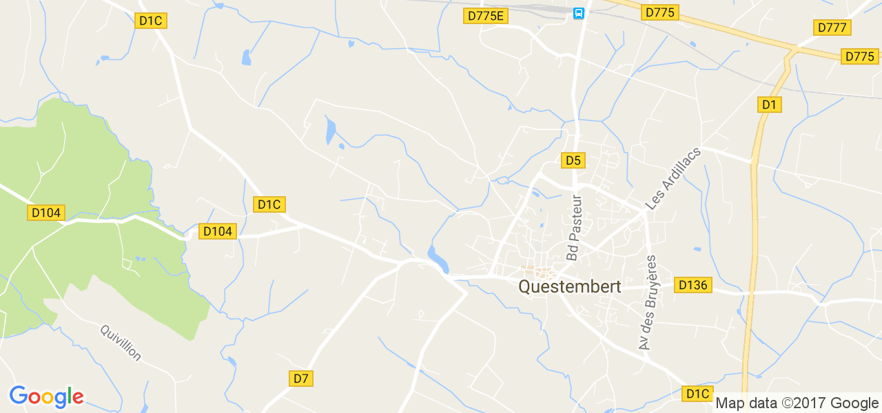 map de la ville de Questembert