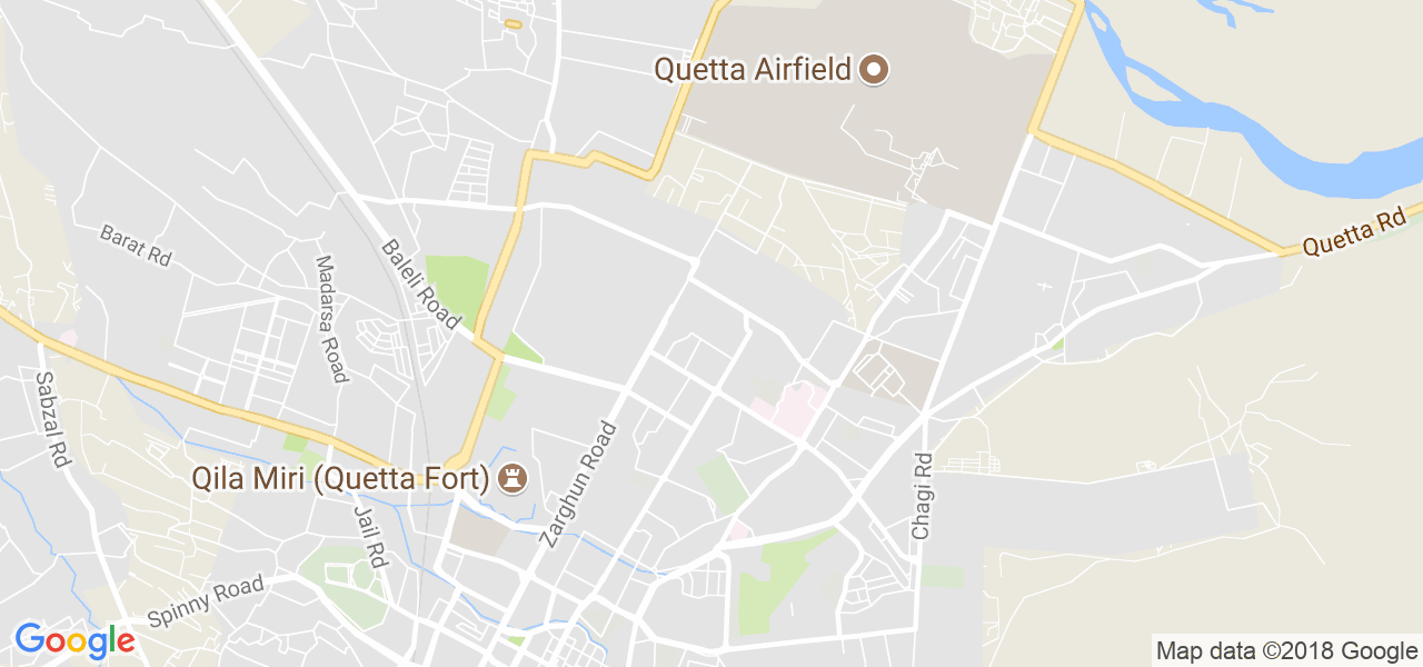 map de la ville de Quetta