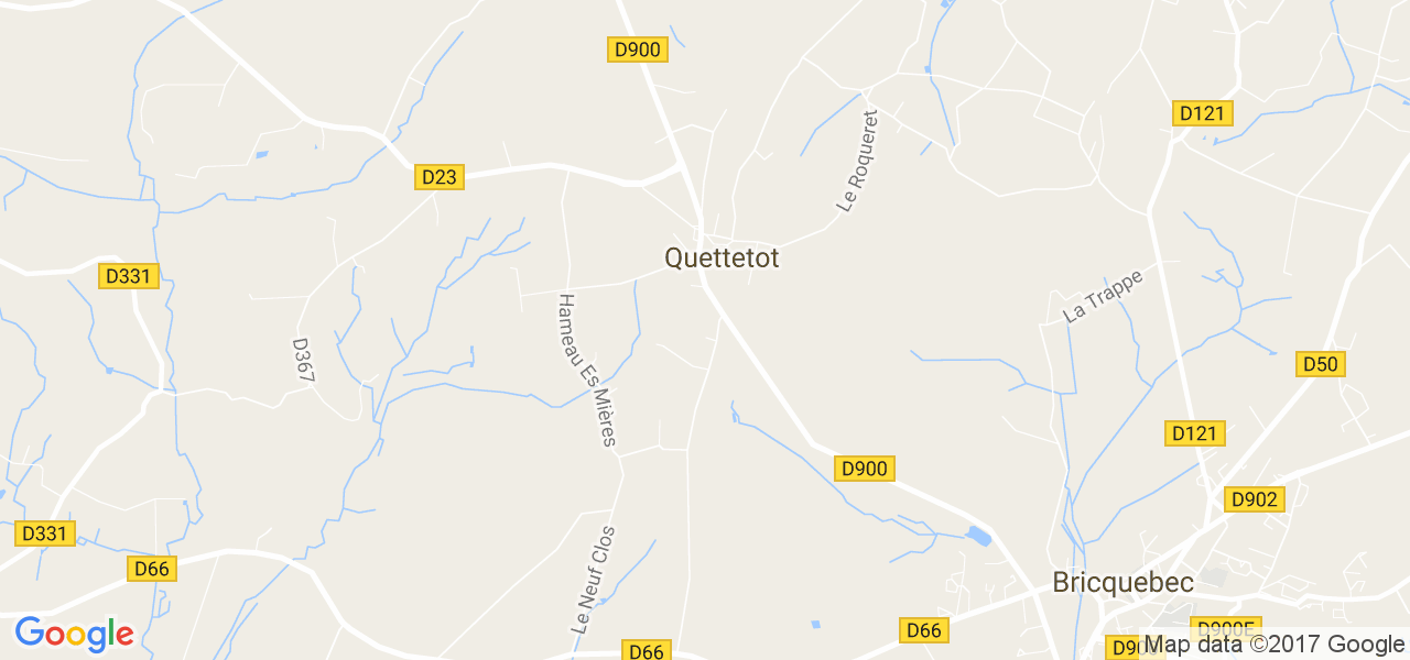 map de la ville de Quettetot