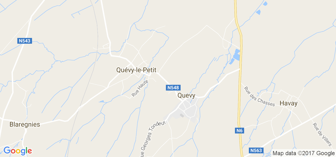 map de la ville de Quévy