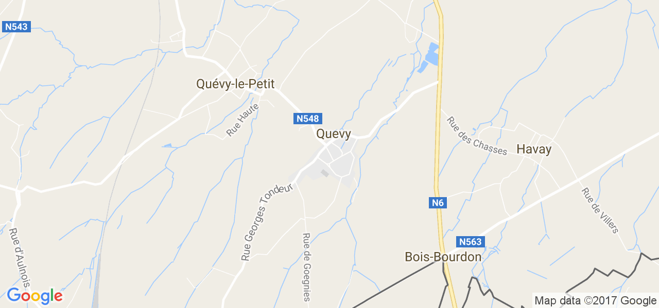 map de la ville de Quévy-Le-Grand