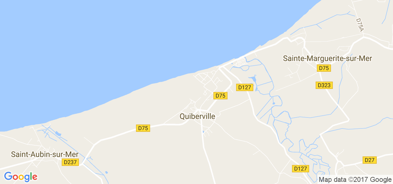 map de la ville de Quiberville