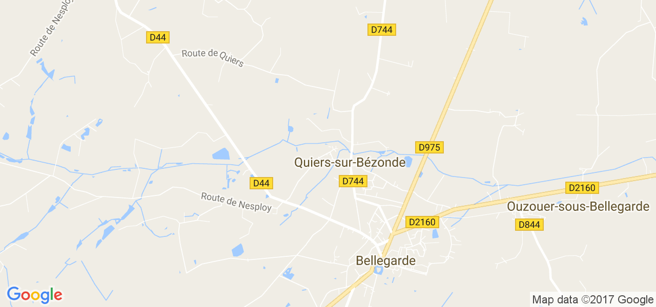 map de la ville de Quiers-sur-Bézonde