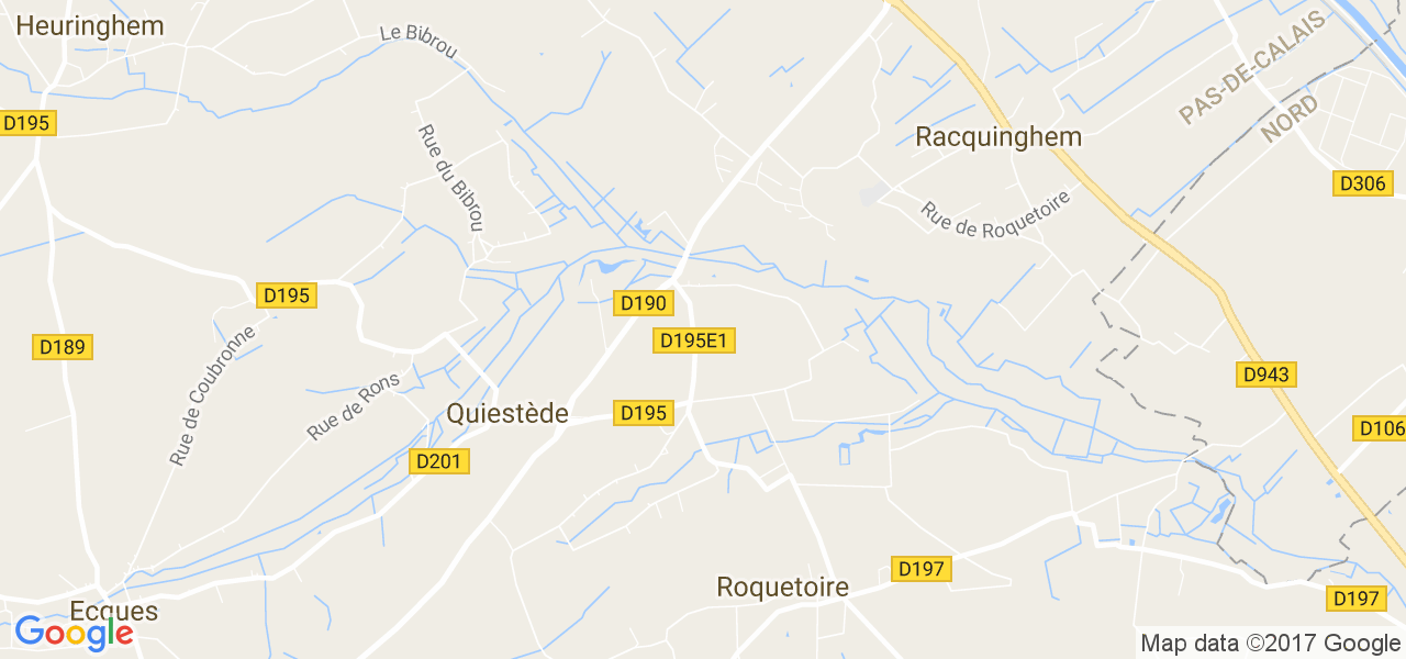 map de la ville de Quiestède