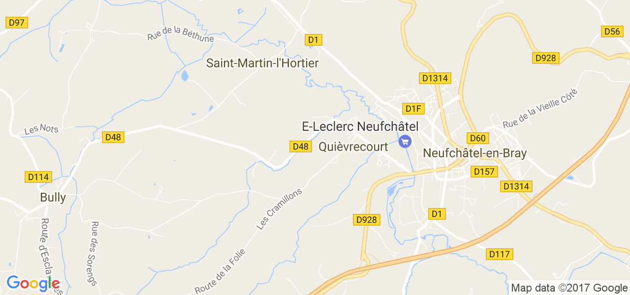 map de la ville de Quièvrecourt