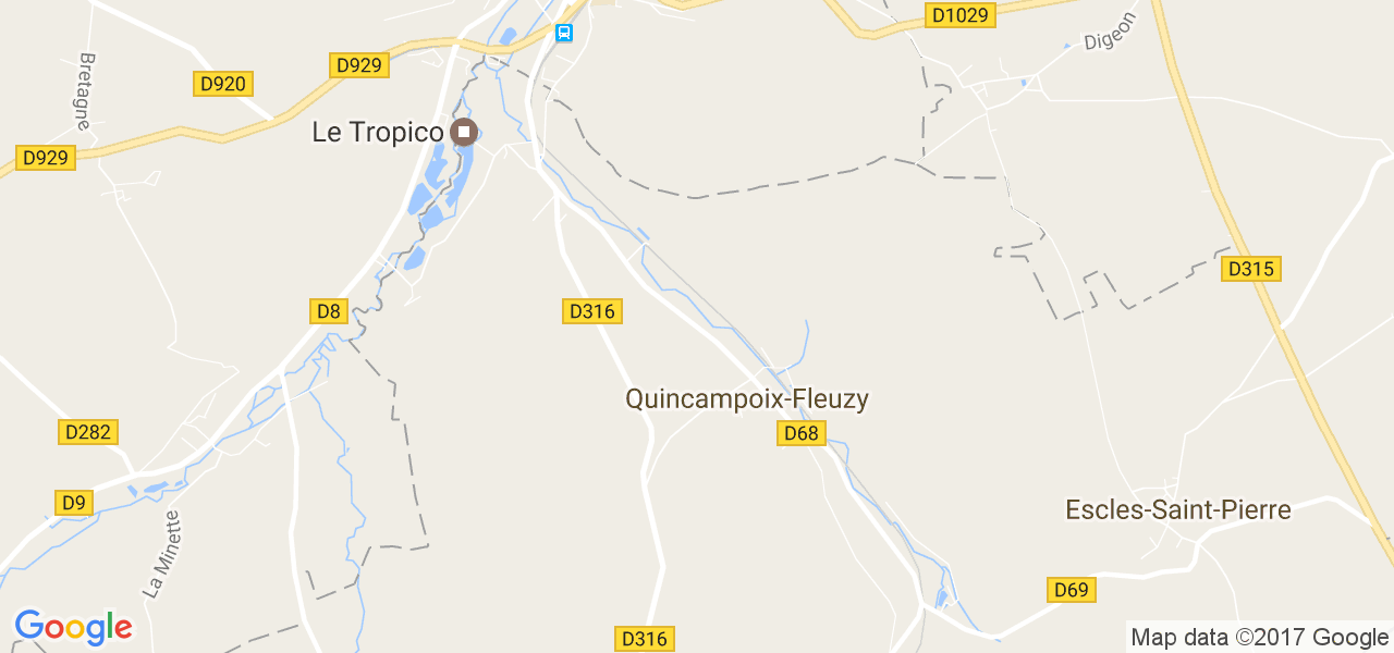 map de la ville de Quincampoix-Fleuzy