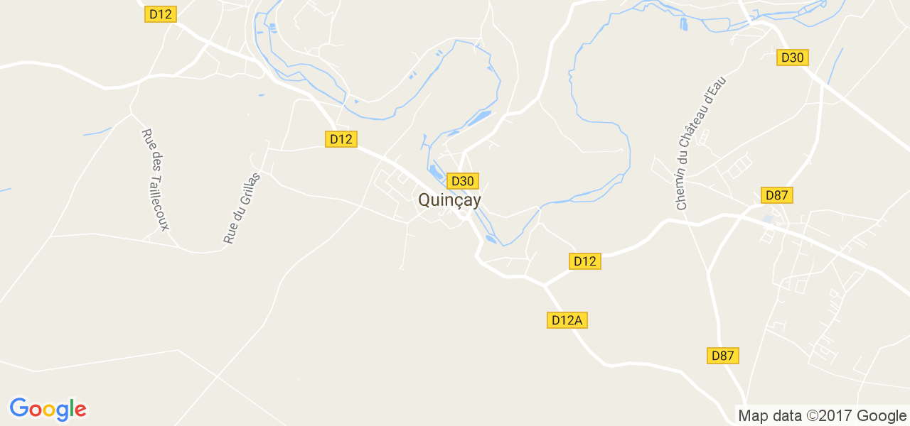 map de la ville de Quinçay