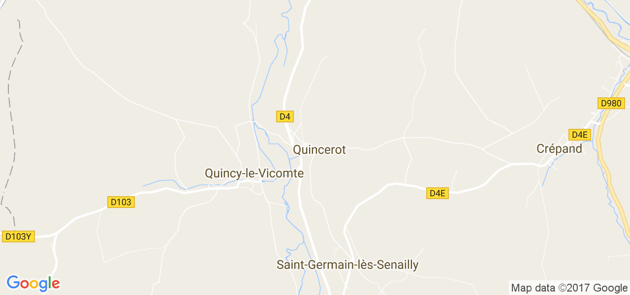 map de la ville de Quincerot