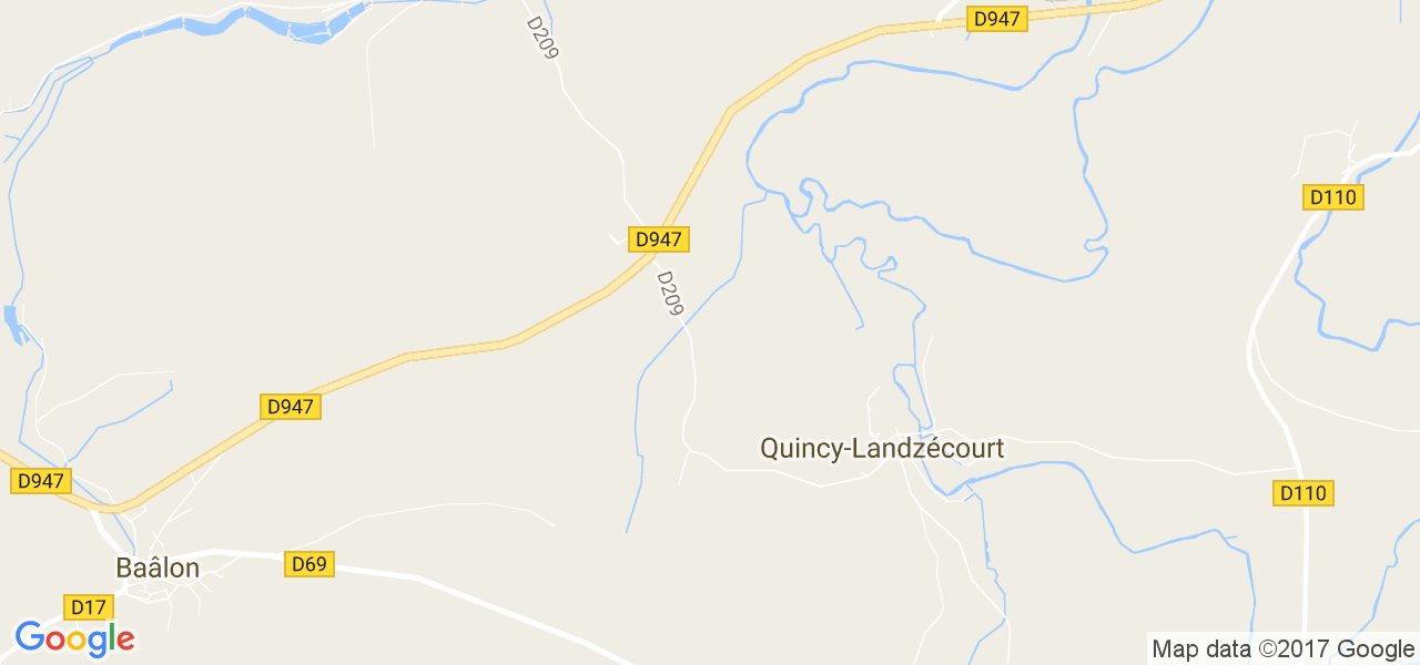 map de la ville de Quincy-Landzécourt