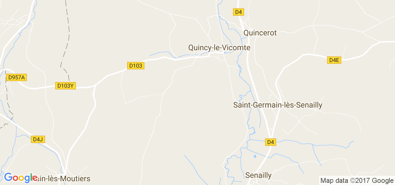 map de la ville de Quincy-le-Vicomte