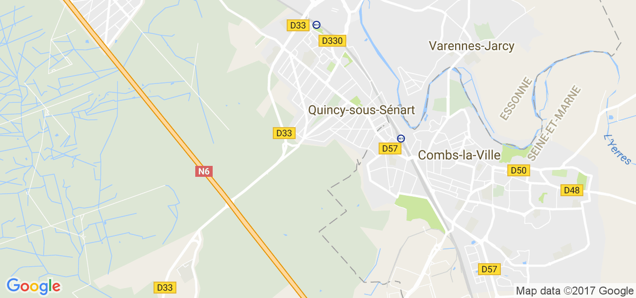 map de la ville de Quincy-sous-Sénart