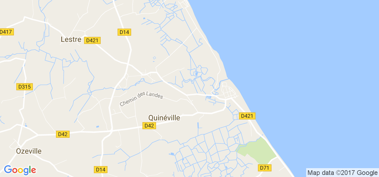 map de la ville de Quinéville