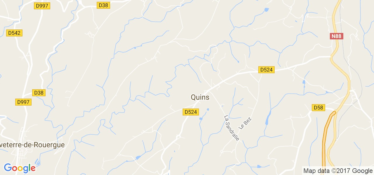 map de la ville de Quins