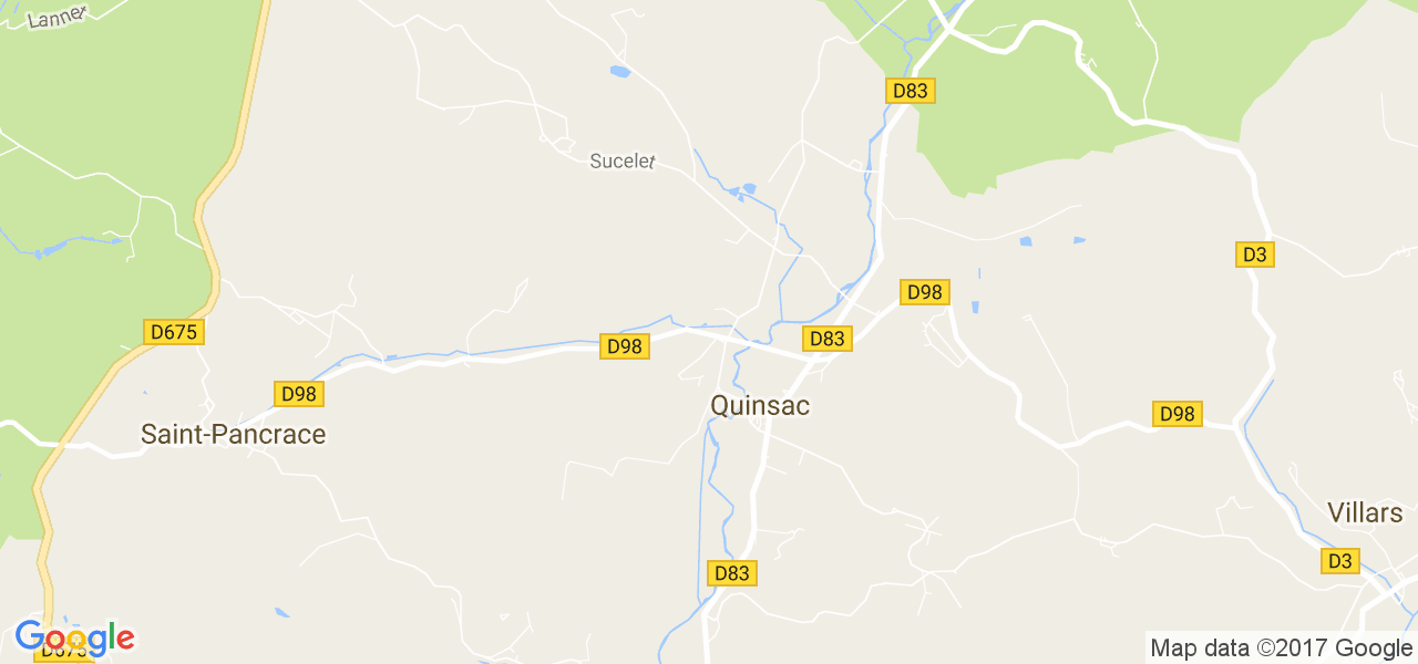 map de la ville de Quinsac