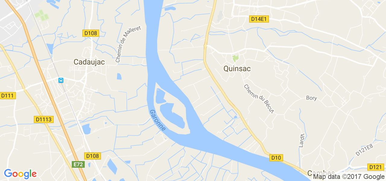 map de la ville de Quinsac