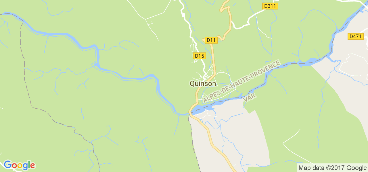 map de la ville de Quinson