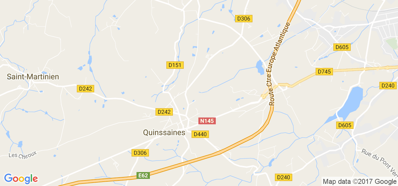 map de la ville de Quinssaines