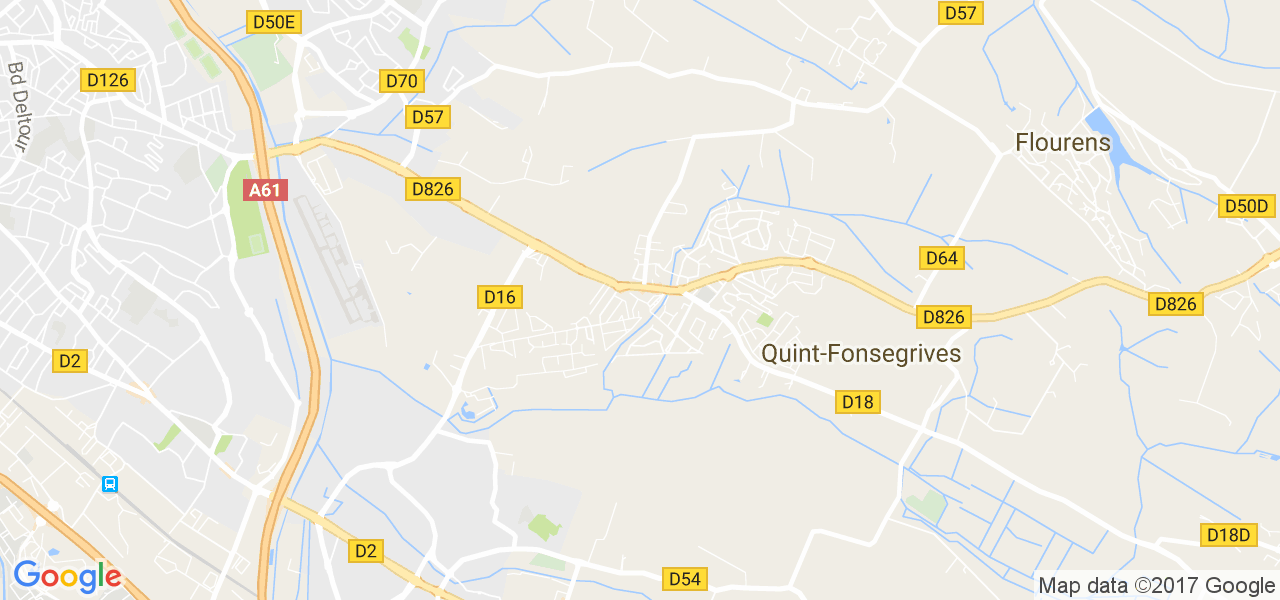 map de la ville de Quint-Fonsegrives