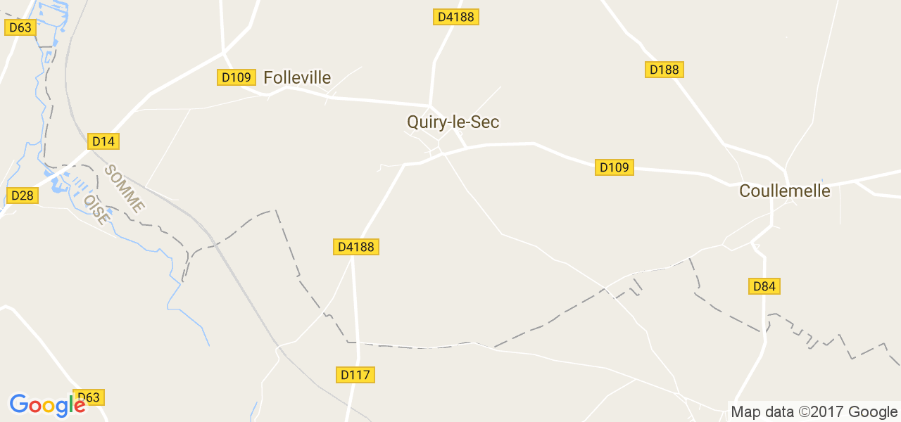 map de la ville de Quiry-le-Sec