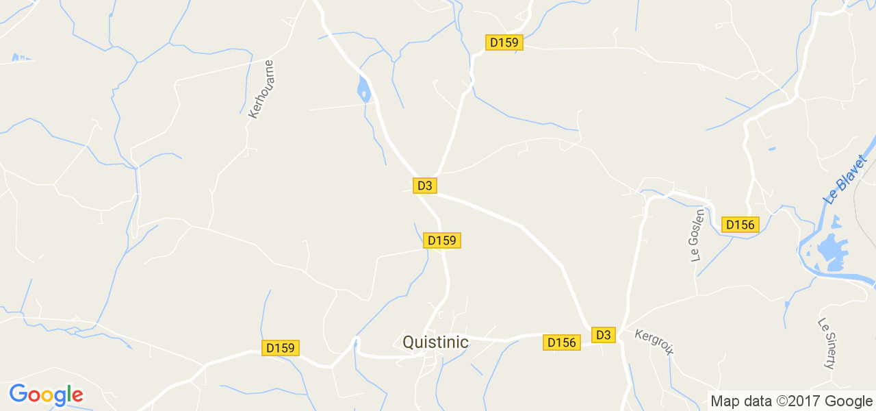 map de la ville de Quistinic