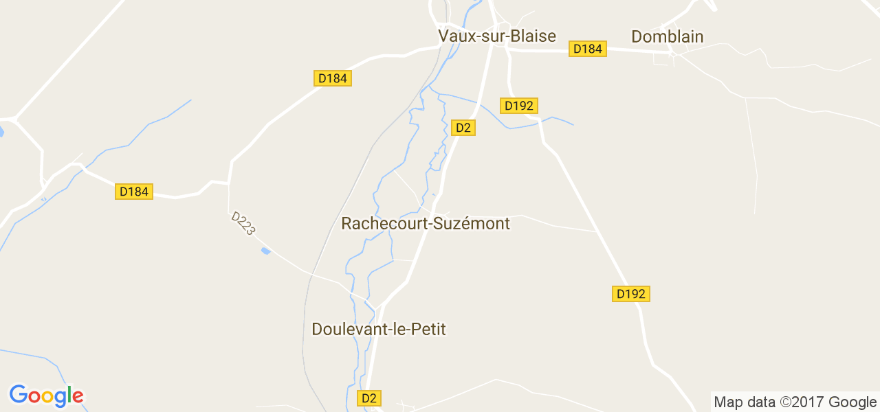 map de la ville de Rachecourt-Suzémont