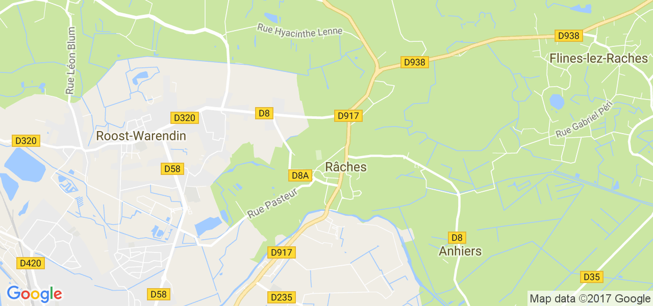 map de la ville de Râches