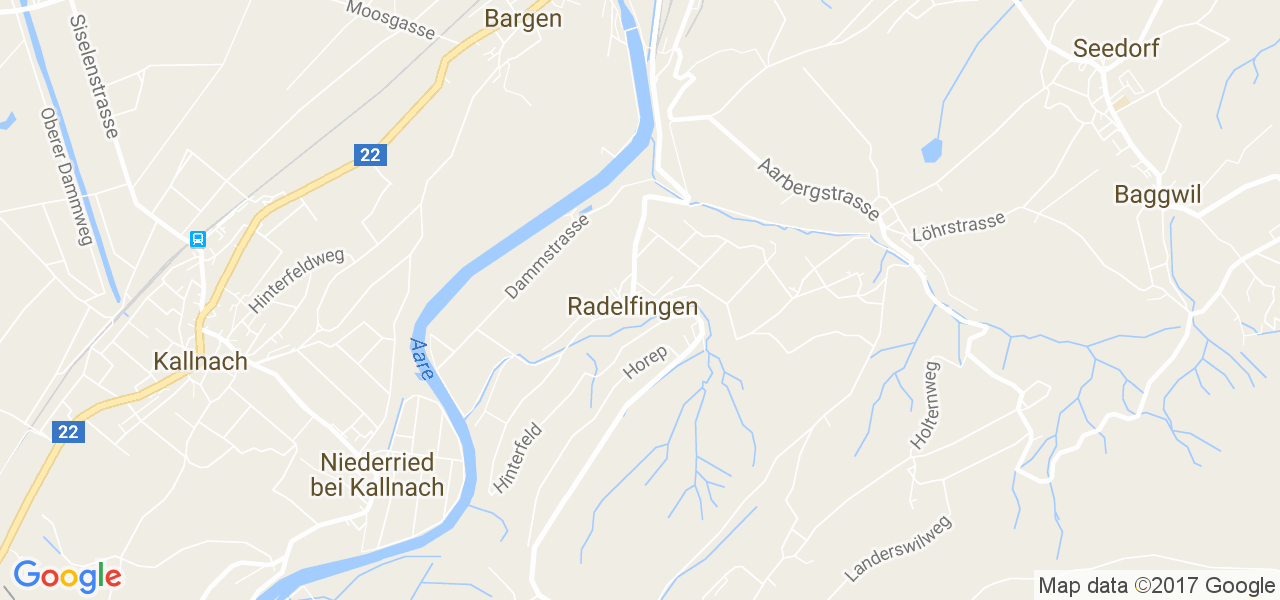 map de la ville de Radelfingen