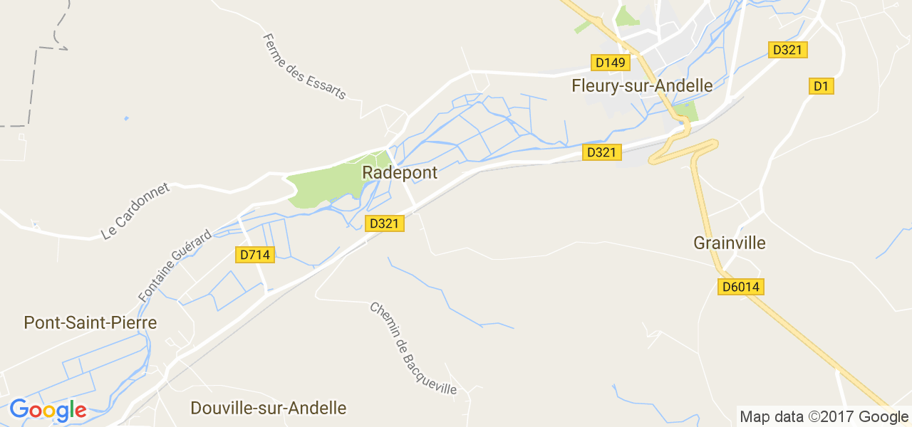 map de la ville de Radepont