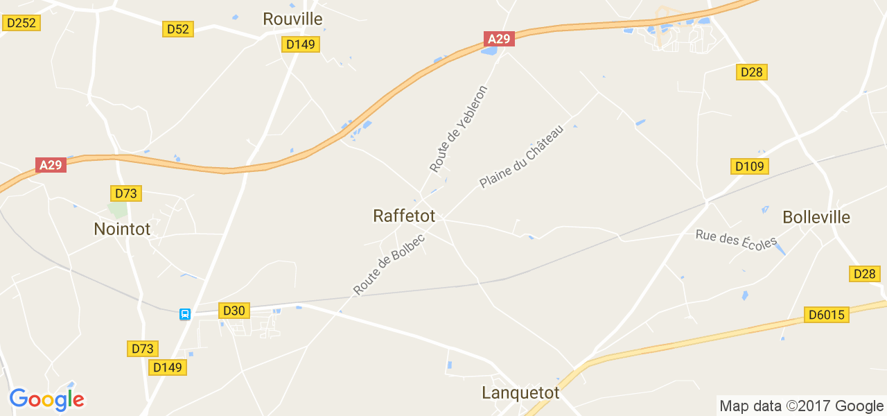 map de la ville de Raffetot