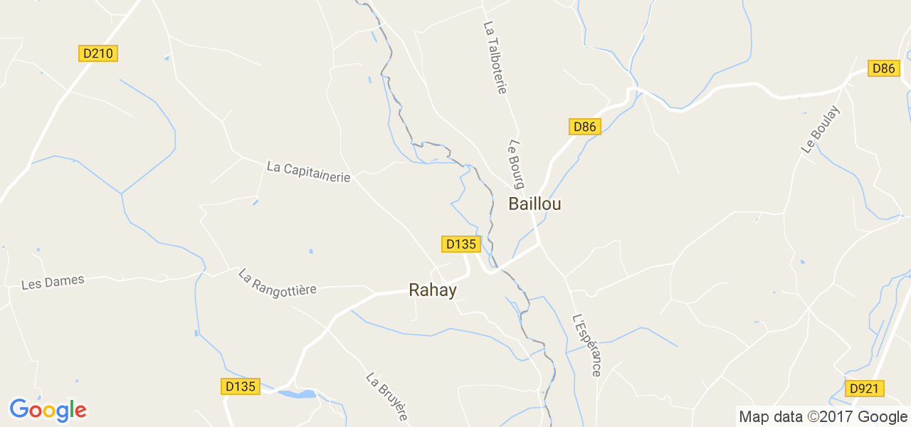 map de la ville de Rahay