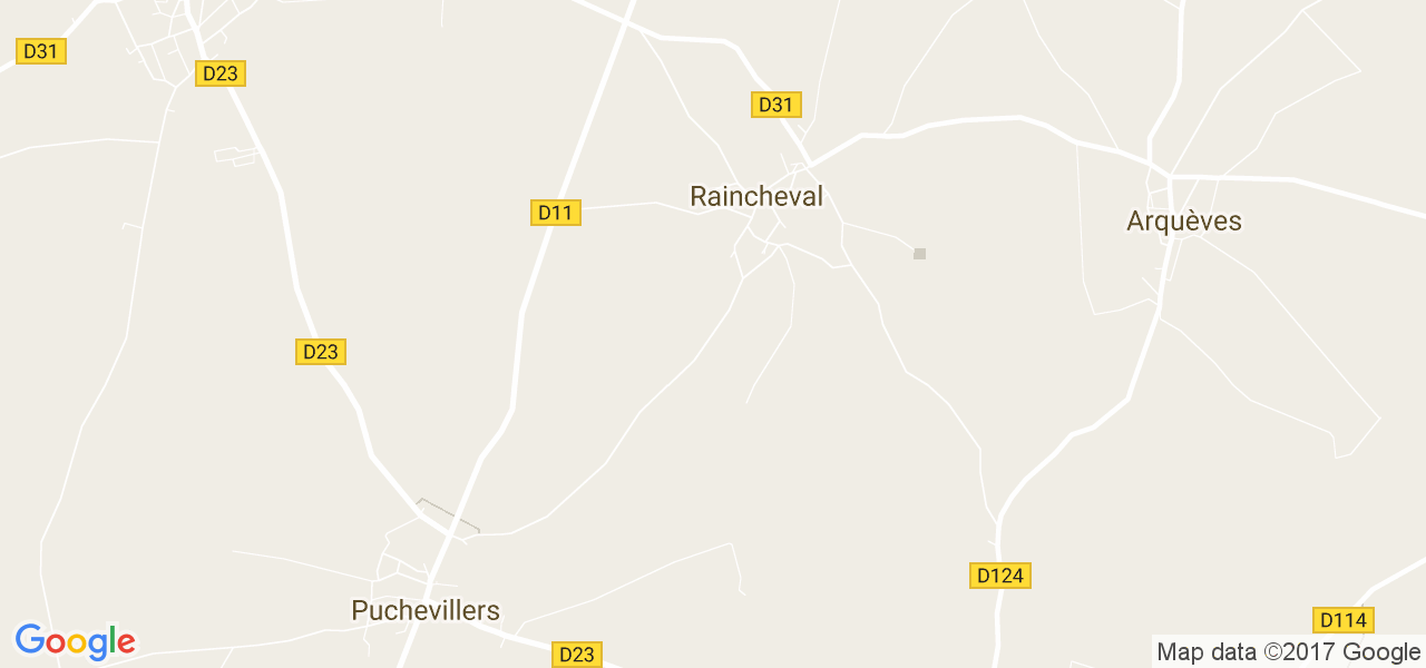 map de la ville de Raincheval