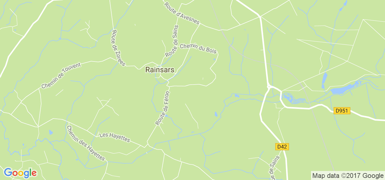 map de la ville de Rainsars