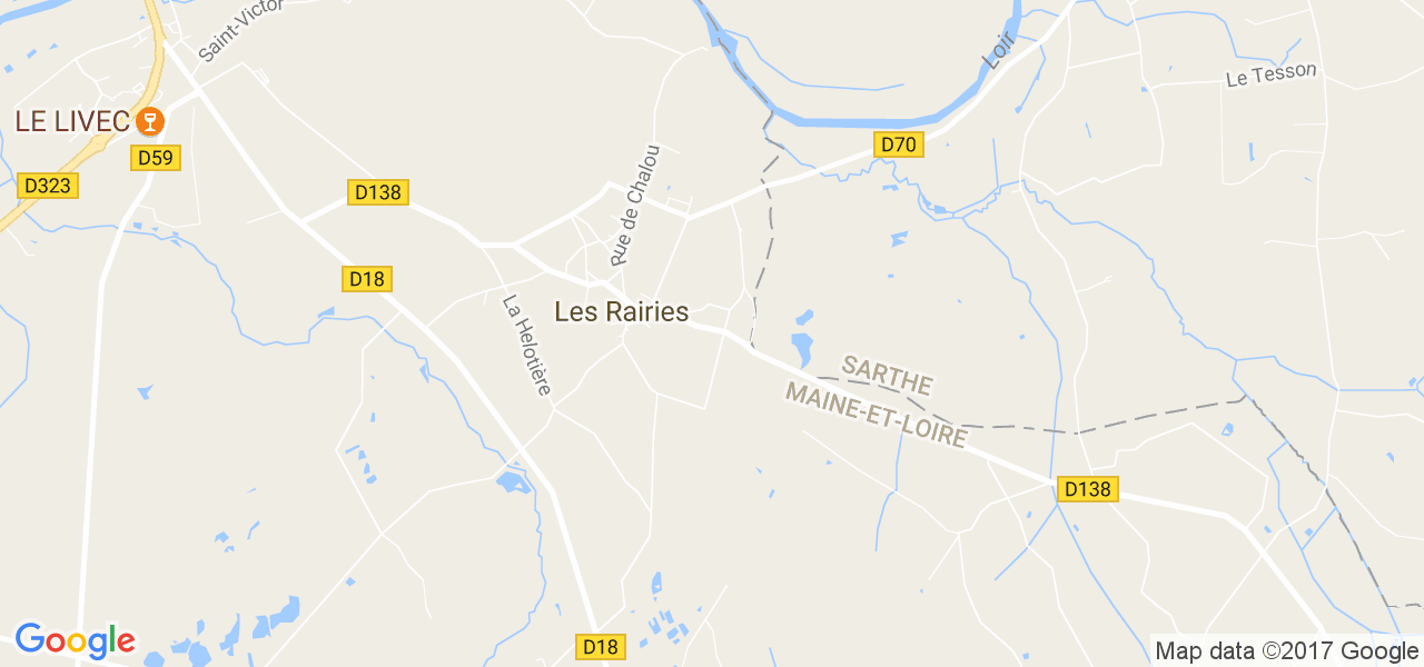 map de la ville de Rairies