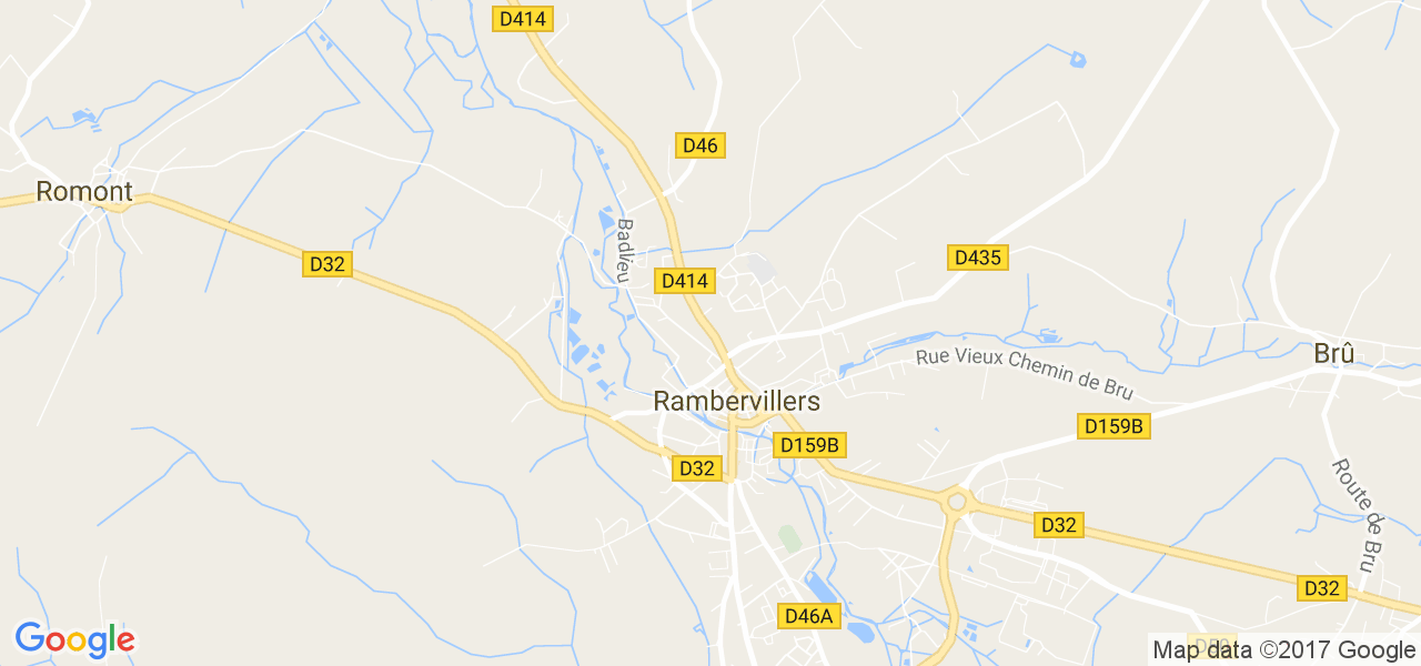 map de la ville de Rambervillers