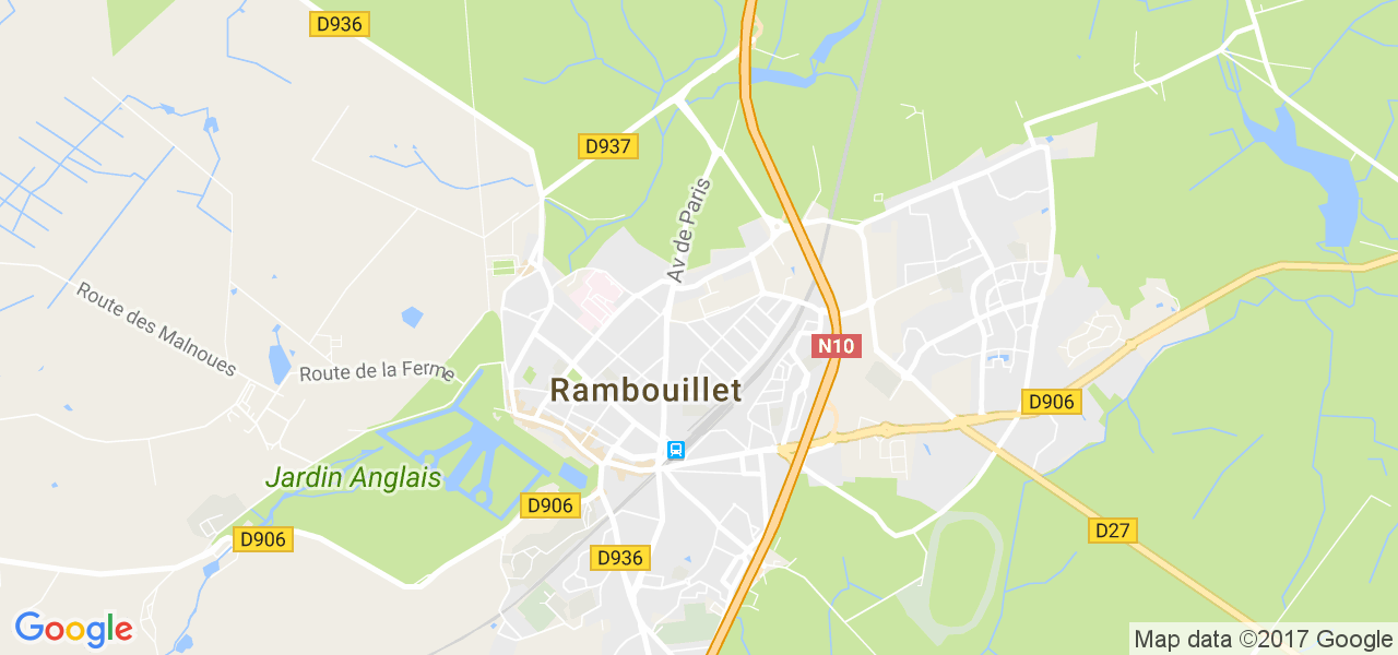 map de la ville de Rambouillet