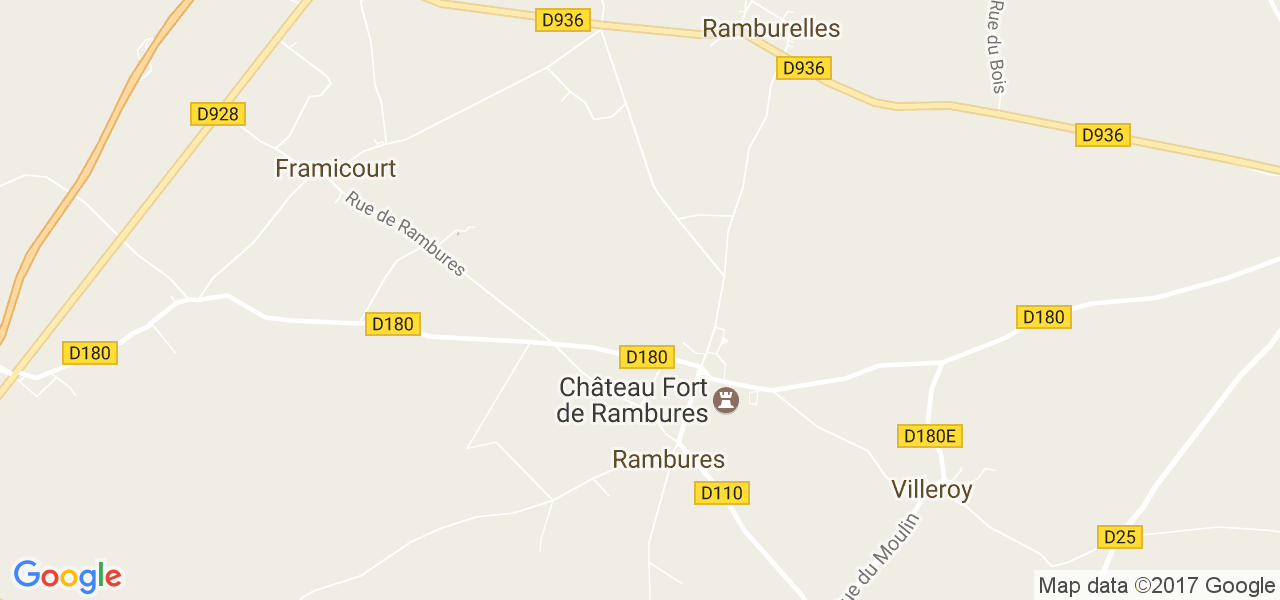 map de la ville de Rambures