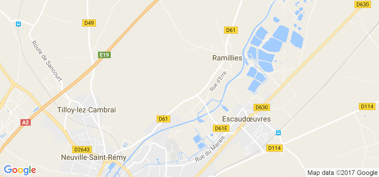 map de la ville de Ramillies