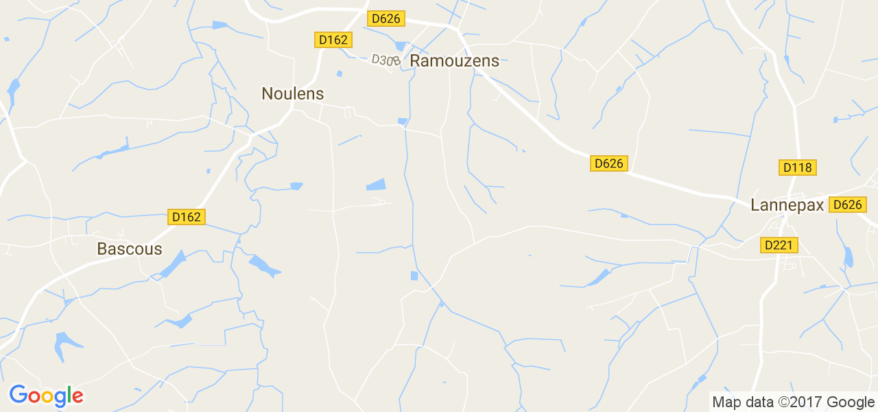 map de la ville de Ramouzens