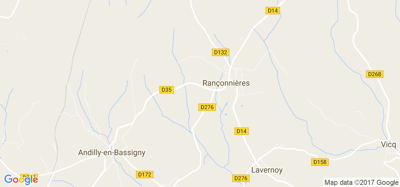 map de la ville de Rançonnières