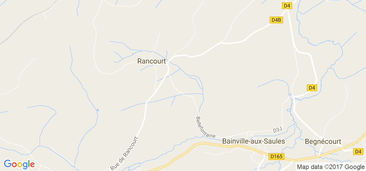 map de la ville de Rancourt